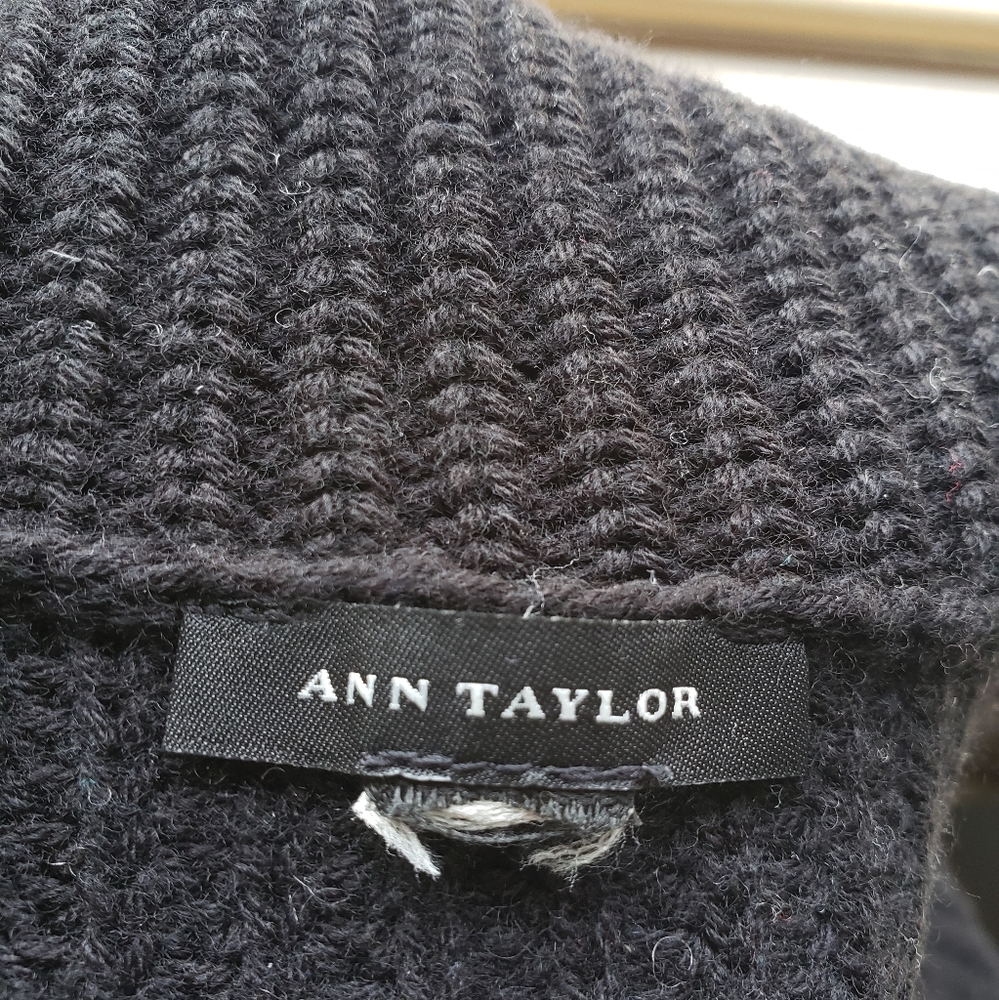 ANN TAYLOR Black Sweater Turtleneck Dress Med or Large PLEASE CHECK PICTURES - Picture 11 of 16